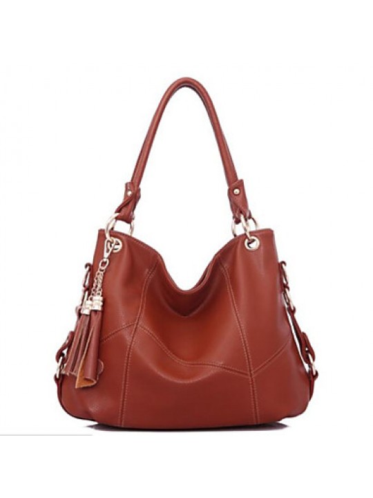 Women PU Hobo Tote - Blue / Brown / Black / Khaki