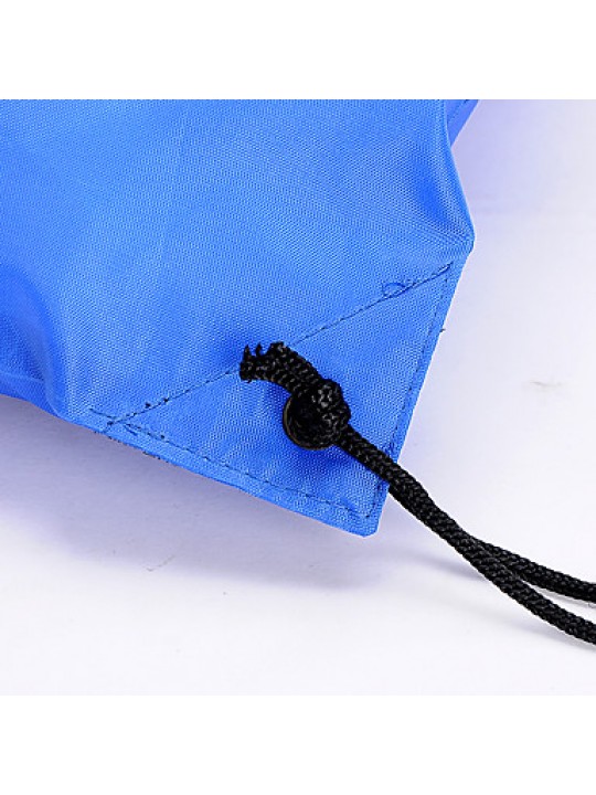 2Pcs Sports/Casual/Outdoor/Travel Shoe Storage Bag Drawstring BackPack Book Bag Rope bag Shoulder Straps(Blue+Black)