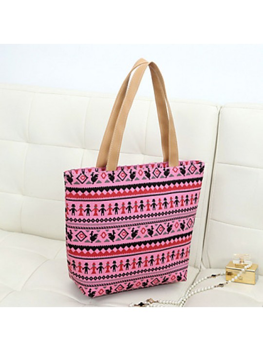 Women's Vintage Pattern Zipper Casual Tote (More Colors)