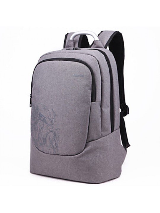 Authentic Unisex Nylon Sports Casual Backpack Outdoor Shoulder Bag Laptop Backpack-Color Light Grey