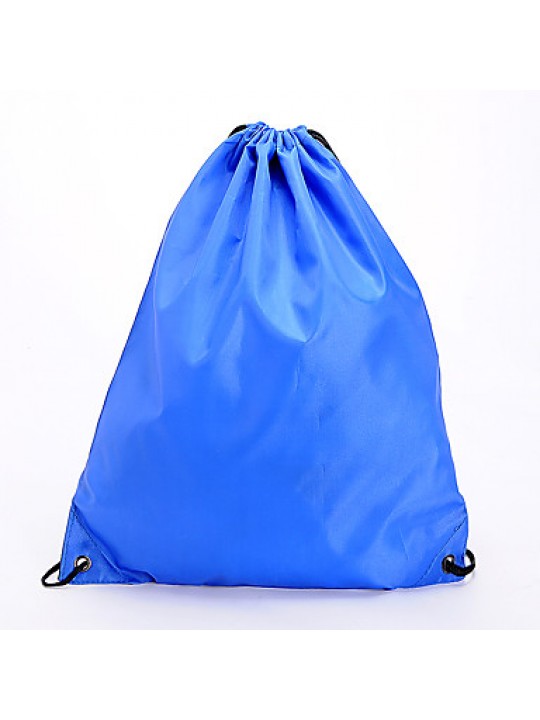 2Pcs Sports/Casual/Outdoor/Travel Shoe Storage Bag Drawstring BackPack Book Bag Rope bag Shoulder Straps(Blue+Black)