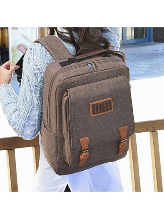 Fashion Unisex Canvas / Polyester Baguette Backpack / Sports & Leisure Bag / Travel Bag-Multi-color