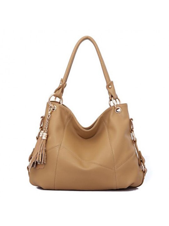 Women PU Hobo Tote - Blue / Brown / Black / Khaki