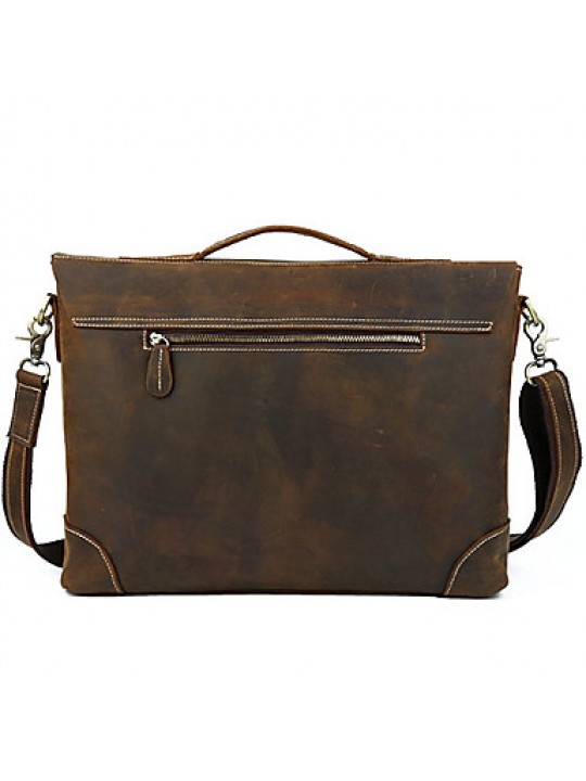 Men Cowhide Formal Shoulder Bag / Tote - Brown