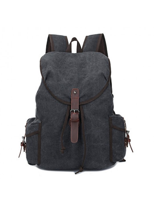 Men Women Canvas Backpack School Laptop Bag