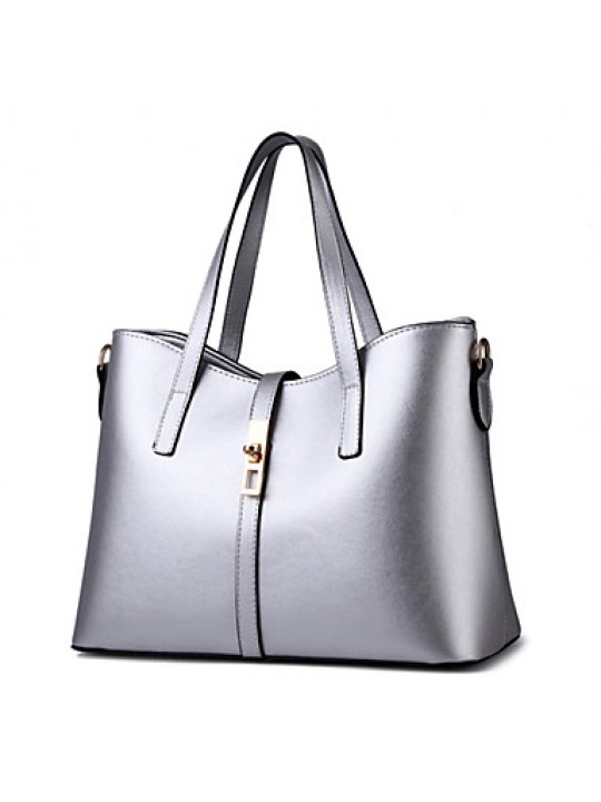 Women's Fashion Casual Vintage Solid PU Leather Messenger Shoulder Bag/Totes