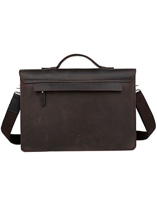 Men Cowhide Formal / Casual / Office & Career Shoulder Bag / Tote / Laptop Bag - Brown