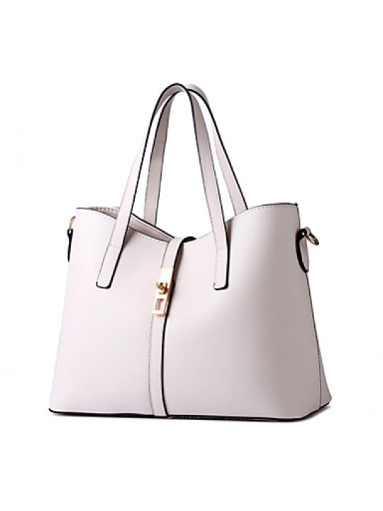 Women's Fashion Casual Vintage Solid PU Leather Messenger Shoulder Bag/Totes