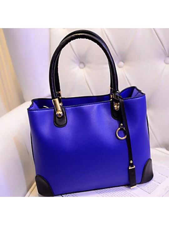 Women PU Hobo Tote - Beige / Purple / Blue / Red / Black