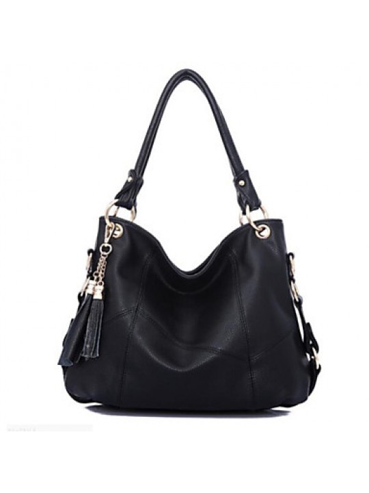 Women PU Hobo Tote - Blue / Brown / Black / Khaki