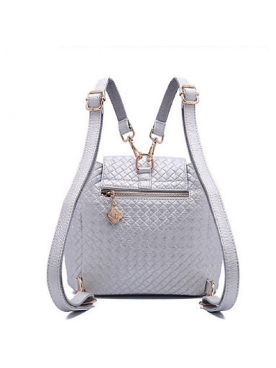 Women PU Bucket Shoulder Bag / Backpack - Pink / Silver / Gray / Black