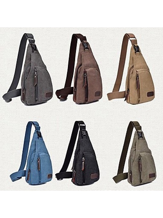 Young People's Bags2016 Large Size Canvas Sports/Outdoor Shoulder Bag-Brown/Black/Blue/Khaki/Gray