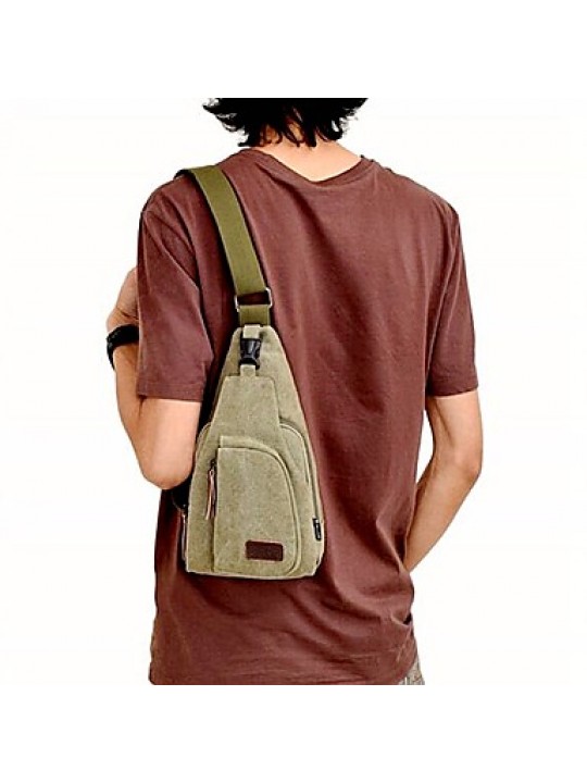 Young People's Bags2016 Large Size Canvas Sports/Outdoor Shoulder Bag-Brown/Black/Blue/Khaki/Gray